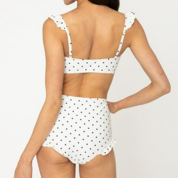 NWOT MARINA WEST Polka Dot Ruffle High Waist Bikini Set size M - Picture 6 of 9
